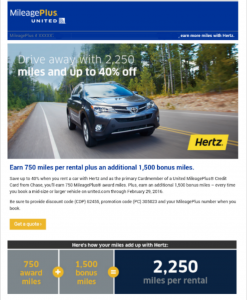 a screenshot of a car rental advertisement